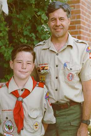Mike and William in Boy Scout uniforms
