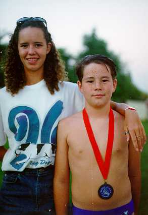 Jennifer after the swim meet