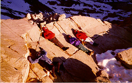 Dale, Mike, Bruce & Pam beached on Thunderbolt Pass, 1997